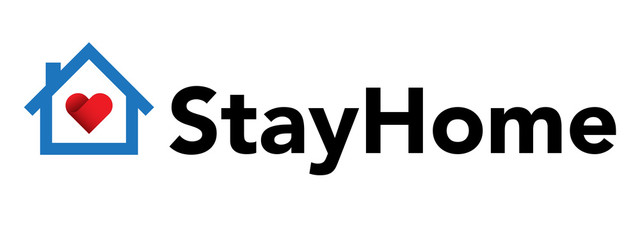 Stay at home. Coronavirus Covid-19, quarantine motivational phrase.