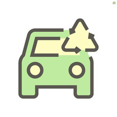 Used car vector icon design, 48X48 pixel perfect and editable stroke.