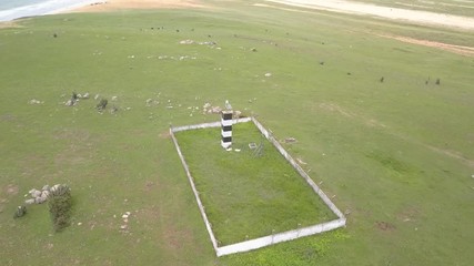 Aerial view of Farol a Pedra Furada tourist attraction of Jericoacoara, Ceara, Brazil - Powered by Adobe