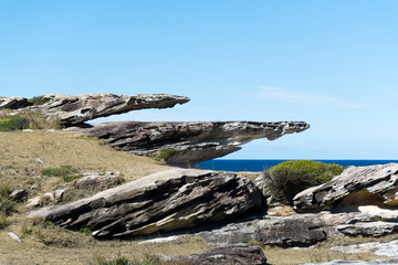Fototapeta na wymiar Interesting rocks by the sea, Australia