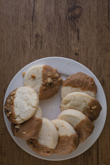 Maple dipped shortbread cookies 