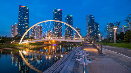 Songdo Central Park. Incheon City,South Korea.
