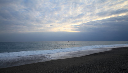 Fototapeta na wymiar Long exposure sunrise seascape 