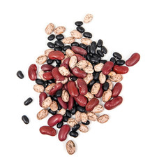 Pile of dried mixed beans