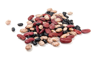 Pile of dried mixed beans