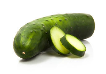 Cucumber on a White Background