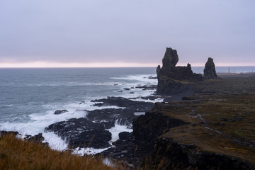 Fototapeta na wymiar Londrangar rock formation in Snaefellsnes peninsula