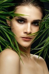 beautiful charm woman exotic tropics luxury jungle