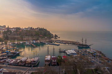 Antalya Harbour at sunrise