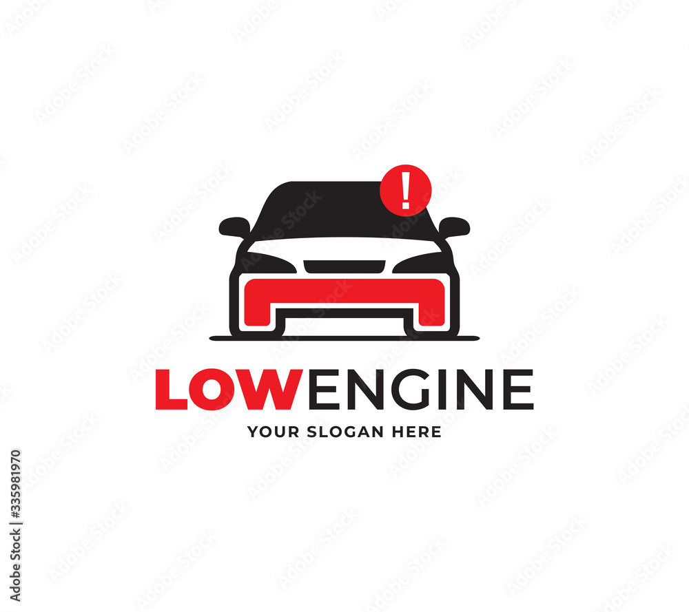 Wall mural low engine logo design vector template