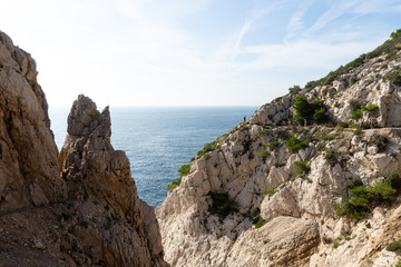 Fototapeta na wymiar Randonnée sur la côte bleue entre Ensuès-la-Redonne et Niolon