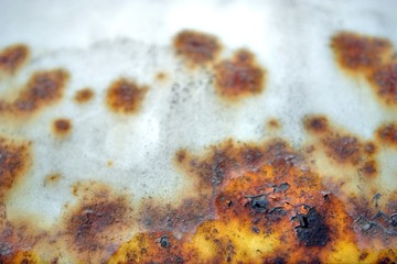 colourful rusted paint on metal