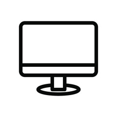 Computer monitor line icons. Stroke vector elements for trendy and modern design. Vector line icons isolated on a white background. Vector illustration