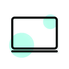 Computer monitor line icons. Stroke vector elements for trendy and modern design. Vector line icons isolated on a white background. Vector illustration
