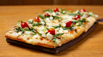 Goat Cheese Pizza. Restaurant Concept