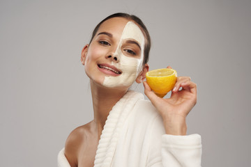 Obraz na płótnie Canvas woman with orange juice