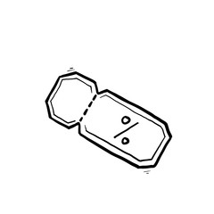 hand drawn shopping voucher or Discount ticket icon Vector illustration with doodle style