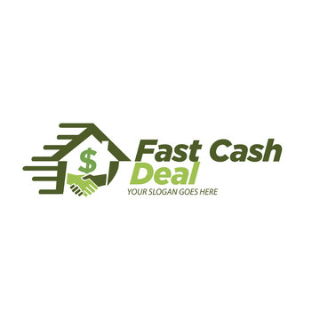 cash and deal buy sale home logo