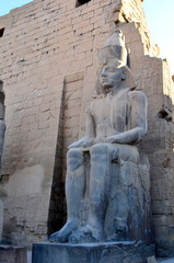 Fototapeta na wymiar The floating figurines of Pharaoh's seat in Egypt.