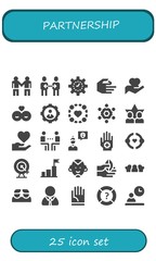 Modern Simple Set of partnership Vector filled Icons