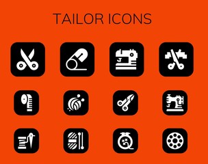 Modern Simple Set of tailor Vector filled Icons