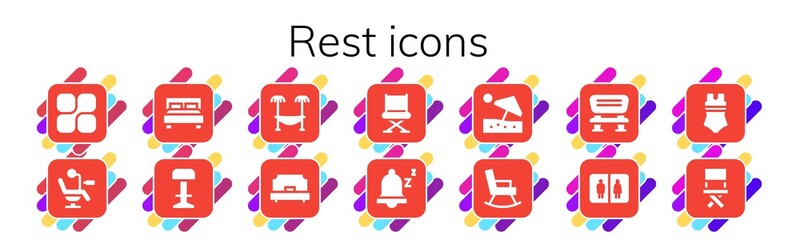 rest icon set