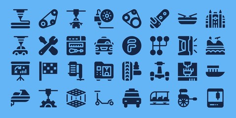 Modern Simple Set of motor Vector filled Icons