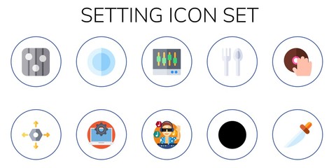 setting icon set