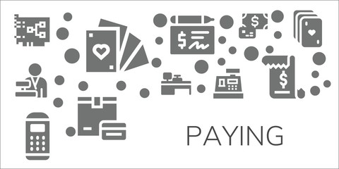 Modern Simple Set of paying Vector filled Icons