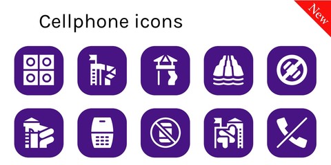 Modern Simple Set of cellphone Vector filled Icons