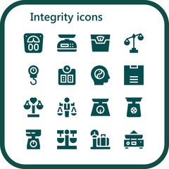 integrity icon set