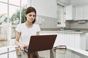 businesswoman working on laptop