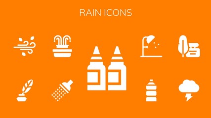 rain icon set