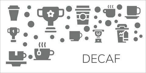 Modern Simple Set of decaf Vector filled Icons