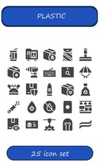 Modern Simple Set of plastic Vector filled Icons