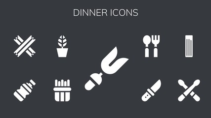 dinner icon set