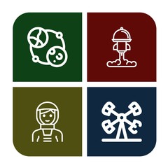 rocket simple icons set