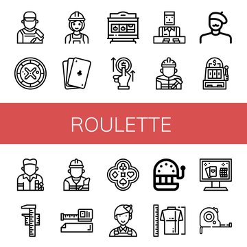 Set of roulette icons