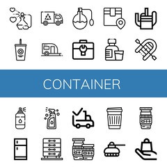 container simple icons set