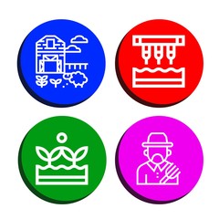 farmer simple icons set