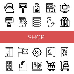 shop icon set