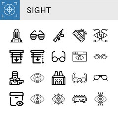 Set of sight icons