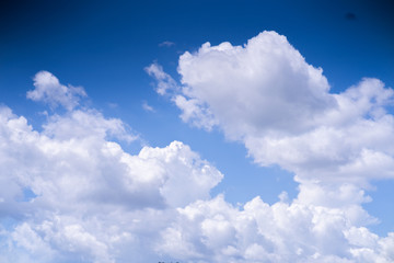 Blue sky and cumulus clouds