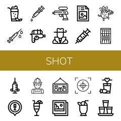 Set of shot icons