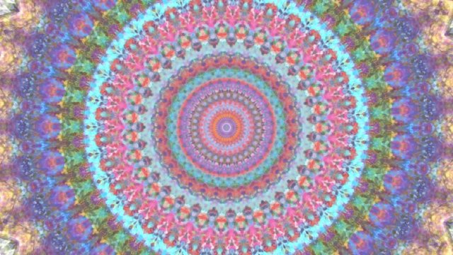 Beautiful Original Art therapy moving Mandala. Seamless loop psychotherapy.  Geometric patterns to find or restore a sense of healthy mental balance. For yoga specialist, astrology, art therapist.