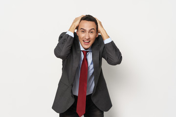 young businessman with headache