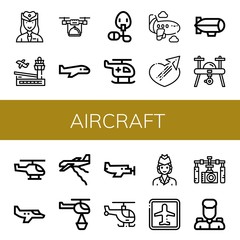 Set of aircraft icons