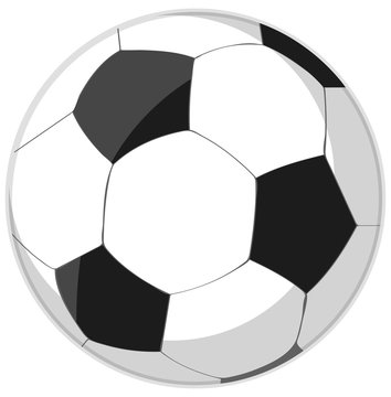 One soccer ball on white background