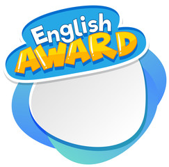 Background template design with word English award