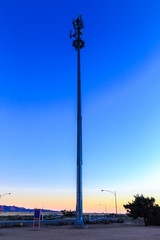 Obraz premium Cellular tower at sunset